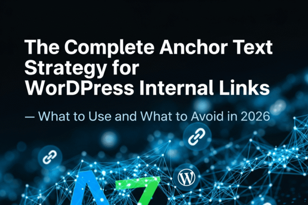 The Complete Anchor Text Strategy for WordPress Internal Links What to Use and What to Avoid in 2026